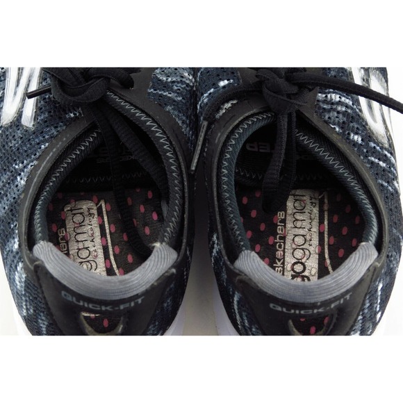 Skechers Gogamat Size 7.5 M Black Lace Up Running Fabric Shoes - Picture 5 of 7